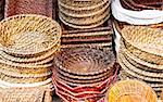 Collection of woven baskets