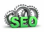 SEO - Search Engine Optimization. White background