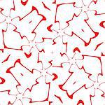 illustration drawing of red ornament seamless pattern