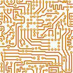 Seamless square texture - the vector electronic printed-circuit board