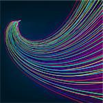 Colorful lines on dark blue background. EPS 8 vector file included