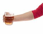 pint of beer, isolated on the white background