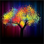 Abstract colorful tree. With copy space .EPS 8 vector file included