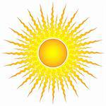 ornamental sun symbol on white