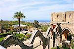 Historic Bellapais Abbey in Kyrenia, Northern Cyprus.Original construction was built between 1198-1205, it is the most beautiful Gothic building in the Near East.