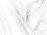 Abstract architectural construction. Architecture and designing concept.