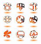 Set of letter 6 vector icons such identity