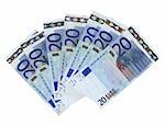 Detail of Euro banknotes money - European currency
