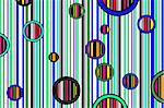 colorful abstract stripes and circles, vector art illustration