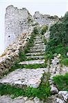 Kantara castle in Northern Cyprus.The origins of the castle go back to the 10th century.