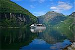 The Geiranger fjord is one of Norway's most visited tourist sites and has been listed as a UNESCO World Heritage Site.