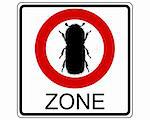 Bark-beetle traffic sign