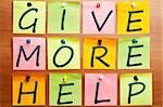 Give more help made by post it