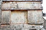 Chichen Itza hieroglyphics Mayan sculptures in Mexico Pyramids