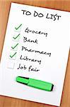 To do list with Job fair not checked