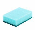 One turquoise kitchen sponge for ware washing