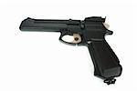 black sports pneumatic gun isolated on white
