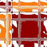 orange and red ceramic tiles, abstract seamless texture; vector art illustration