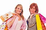 Two Girls With Shopping Bags