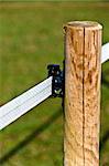 Details of an electrified fence for livestock in a farm