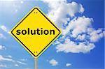 solution to your business problems concept with yellow sign