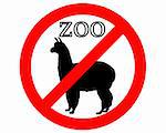 Alpaca in zoo prohibited