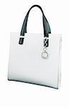 white bag ladies handbag on a white background