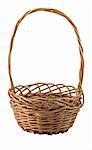 empty basket on white background