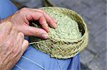 craftsman sewing basket esparto grass weaver from Spain