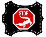 Stop crocodile leather