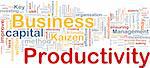 Background concept wordcloud illustration of business productivity
