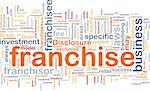 Background concept wordcloud illustration of franchise