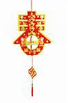 Chinese new year ornament on white background