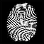 fingerprint in negative detailed illustration