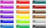 empty web buttons colored set glossy icon