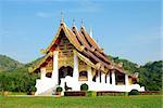 Front view of thai temple in maephaluang , chiangrai