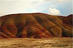 Rust colored stripes in the Painted Hills of Central Oregon