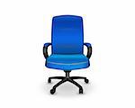 blue office chair isolated on a white background