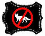 Prohibition sign fox fur