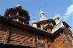 Wooden church in Moscow Russia