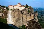 Orthodox Monastery Sacred Stefan (Agios Stefanos) on the rock, near Kalampaka, Meteora,  Fessalia, Greece