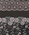 Collage lace with pattern in the manner of flower. Picture is formed from several photographies