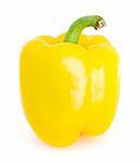 Yellow Bell Pepper isolated on white background