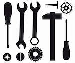 A set of tools for repairs. Vector illustration. Vector art in Adobe illustrator EPS format, compressed in a zip file. The different graphics are all on separate layers so they can easily be moved or edited individually. The document can be scaled to any size without loss of quality.