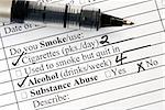 Answer the smoking question in a medical questionnaire