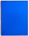 Blue notebook isolated on the white background