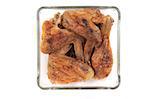 fried chicken legs isolated on the white background