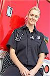 Portrait of female paramedic