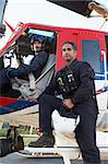 Portrait of pilot and paramedic by Medevac