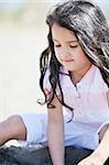 happy child on beach